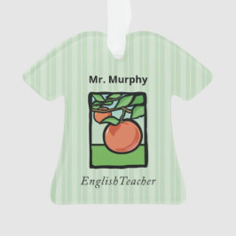 英語先生ありがとうApple オーナメント