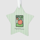 英語先生ありがとうApple オーナメント (正面)