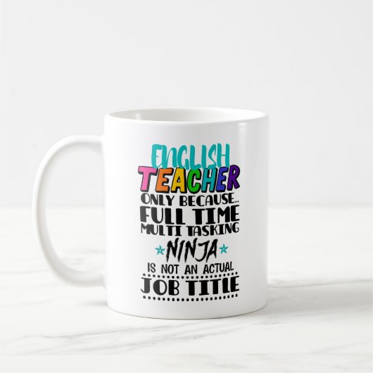 英語先生のみフルタイム数々のタスク コーヒーマグカップ (左)