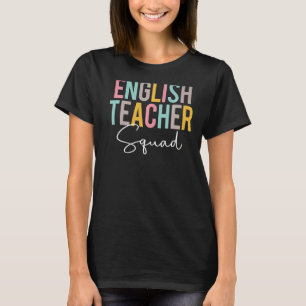英語先生カラフル分隊の評価バックT Tシャツ