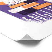 英語先生ギフト – かわいいかわいい猫パープル ポスター (角)