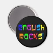 英語先生ギフト「English Rocks!」 マグネット (正面/裏面)