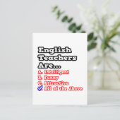 英語先生クイズ……冗談 ポストカード (スタンド正面)