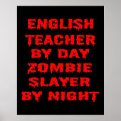 英語先生バイデイゾンビースレーバイナイト ポスター (正面)