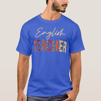 英語先生ヒョウ秋秋の恋人たち感謝祭 Tシャツ