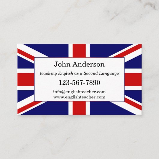 英語先生名刺 名刺 (正面)