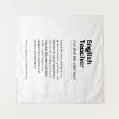 英語先生定義プリント感謝ギフト タペストリー (正面(横))