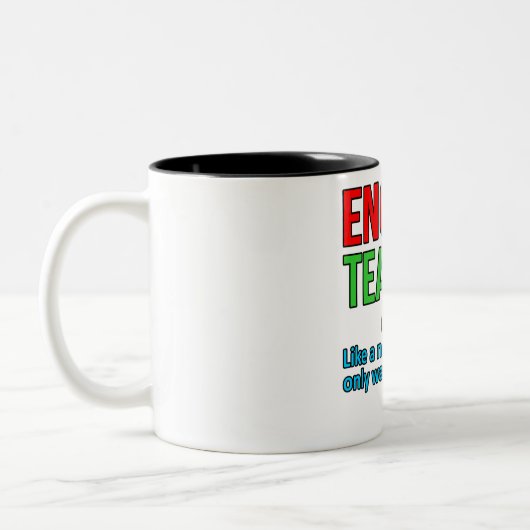 英語先生定義言語文法 ツートーンマグカップ (左)