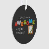 英語先生感謝の日素晴らし, オーナメント (正面)