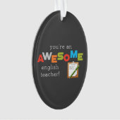 英語先生感謝の日素晴らし, オーナメント (正面)