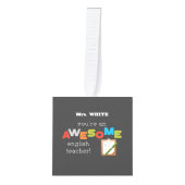 英語先生感謝の日素晴らし, キューブオーナメント (正面)