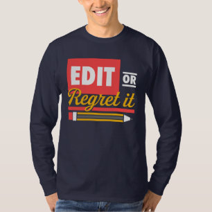 英語先生編集または後悔 Tシャツ