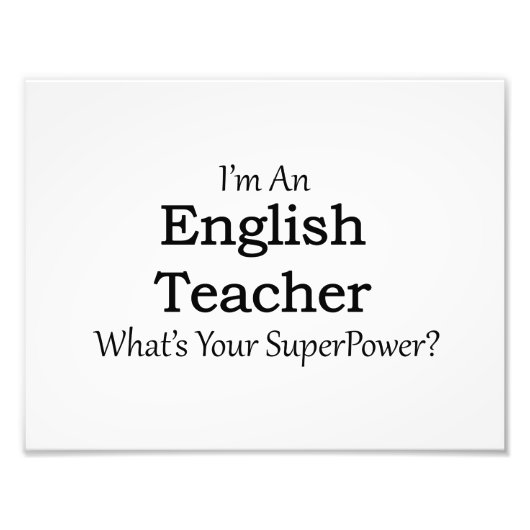 英語先生 フォトプリント            (正面)