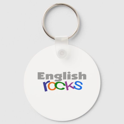 英語先生「English Rocks」ギフト キーホルダー (正面)