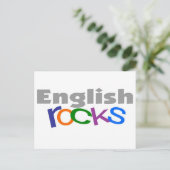 英語先生「English Rocks」ギフト ポストカード (スタンド正面)