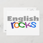 英語先生「English Rocks」ギフト ポストカード (正面/裏面)
