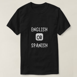 英語又はスペインのTシャツ Tシャツ