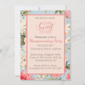 英語国側フローラ引っ越し祝いパーティーパーティー 招待状 (正面)