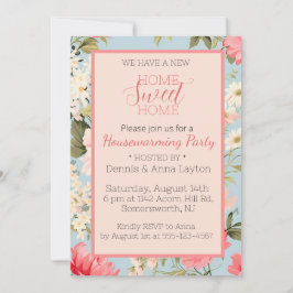 英語国側フローラ引っ越し祝いパーティーパーティー 招待状