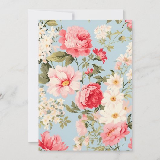 英語国側フローラ引っ越し祝いパーティーパーティー 招待状 (裏面)