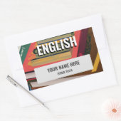 英語学校の件名ステッカーラベル 長方形シール (封筒)