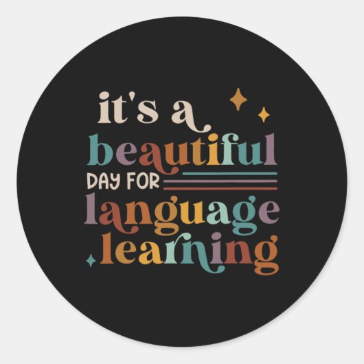 英語学習に美しい日 ESL 紅茶 ラウンドシール (正面)