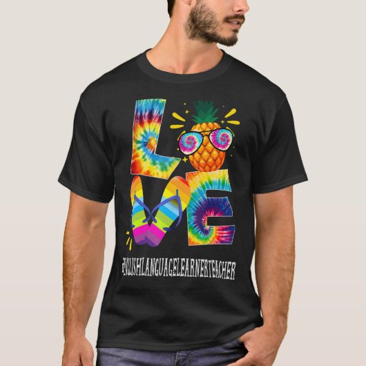 英語学習者先生ラブパイナップルTi Tシャツ (正面)