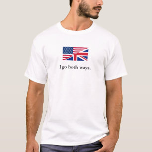 英語対アメリカ英語 Tシャツ