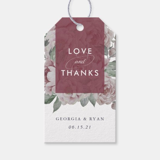 英語庭園の結婚式お願い ギフトタグ (正面)