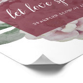 英語庭園の結婚式スパークラーセンドフのサイン ポスター (角)