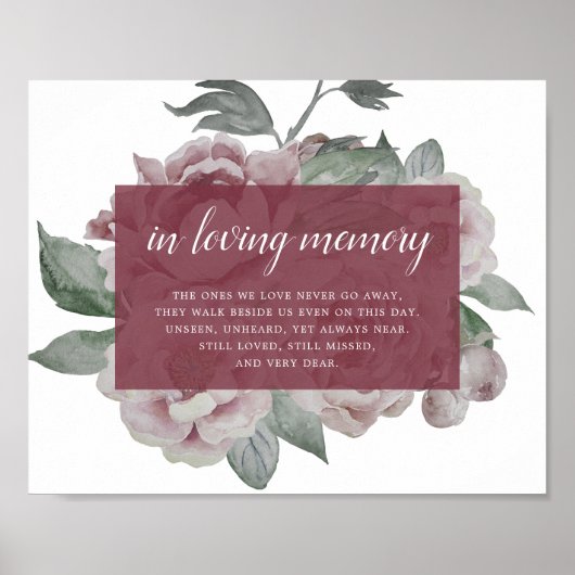 英語庭園の結婚式メモリアル標識 ポスター (正面)