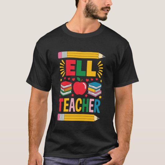 英語指導 英語教師 ELL先生 Tシャツ (正面)