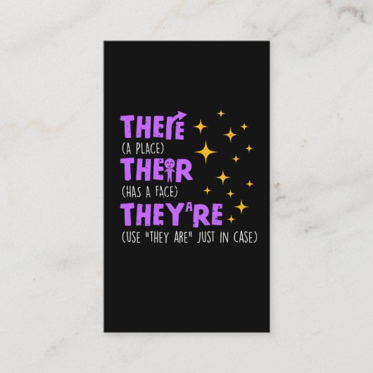 英語教え学校文法先生 名刺 (正面)