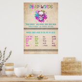 英語教室DEAD WORDSポスター ポスター (キッチン)
