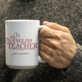 英語教師のためのカスタマイズ可能なサッシー マグカップ