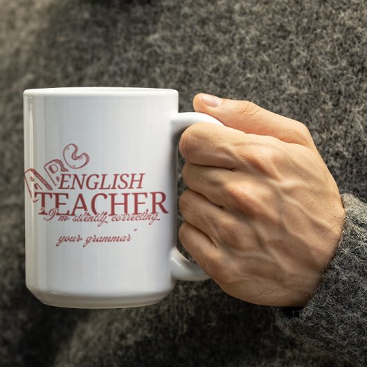 英語教師のためのカスタマイズ可能なサッシー マグカップ