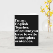 英語教師のユーモアあふれる新学期 カード (黄色い花)