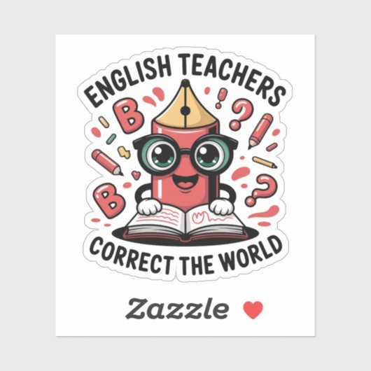英語教師は世界を正す - 文法に誇り シール (シート)