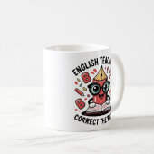 英語教師は世界を正す 文法教師 コーヒーマグカップ (正面右)