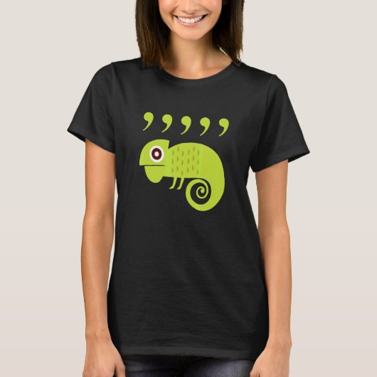 英語教師カンマカメレオン 80年代 Tシャツ (正面)