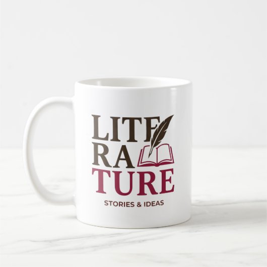 英語教師タイポグラフィーデザイン コーヒーマグカップ (左)