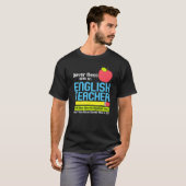 英語教師ユーモア 読書 語彙 文法 Tシャツ (正面フル)