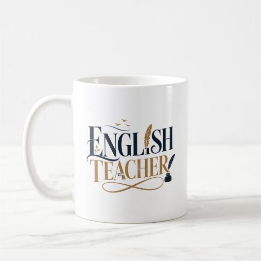英語教師感謝ギフト コーヒーマグカップ (左)
