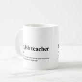 英語教師 おもしろい 教育の定義 コーヒーマグカップ (正面左)
