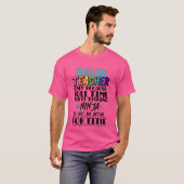 英語教師 フルタイム多任務だからこそできること Tシャツ (正面フル)