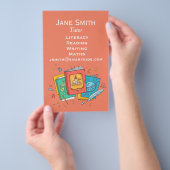 英語教育のリテラシーや数学教育のビジネスチラシ チラシ (ハンドル)