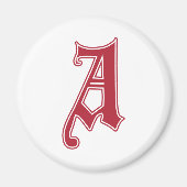 英語文字ゴシック文字A マグネット (正面)