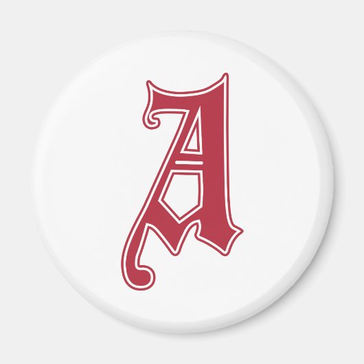 英語文字ゴシック文字A マグネット (正面)