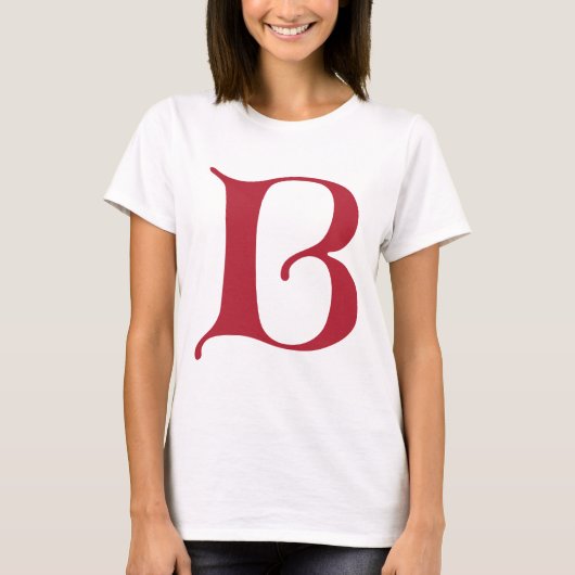 英語文字ゴシック文字B Tシャツ (正面)