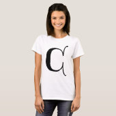 英語文字ゴシック文字C Tシャツ (正面フル)